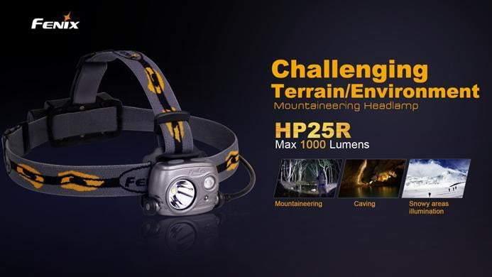 Fenix HP25R rechargeable - 1000 Lumens + batterie incluse Site Officiel FENIX® - Votre boutique en ligne Fenix®