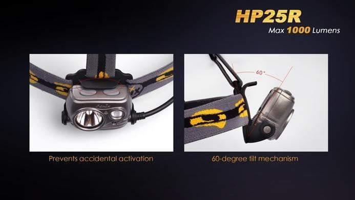 Fenix HP25R rechargeable - 1000 Lumens + batterie incluse Site Officiel FENIX® - Votre boutique en ligne Fenix®