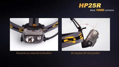Fenix HP25R rechargeable - 1000 Lumens + batterie incluse Site Officiel FENIX® - Votre boutique en ligne Fenix®
