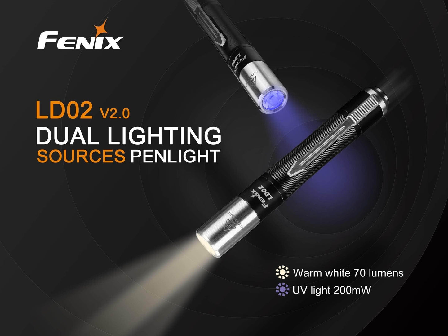 Fenix LD02 V2.0 lampe stylo et lampe UV + pile inclus Site Officiel FENIX® - Votre boutique en ligne Fenix®