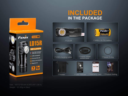 Fenix LD15R Lampe de poche LED Rechargeable à angle droit Site Officiel FENIX® - Votre boutique en ligne Fenix®