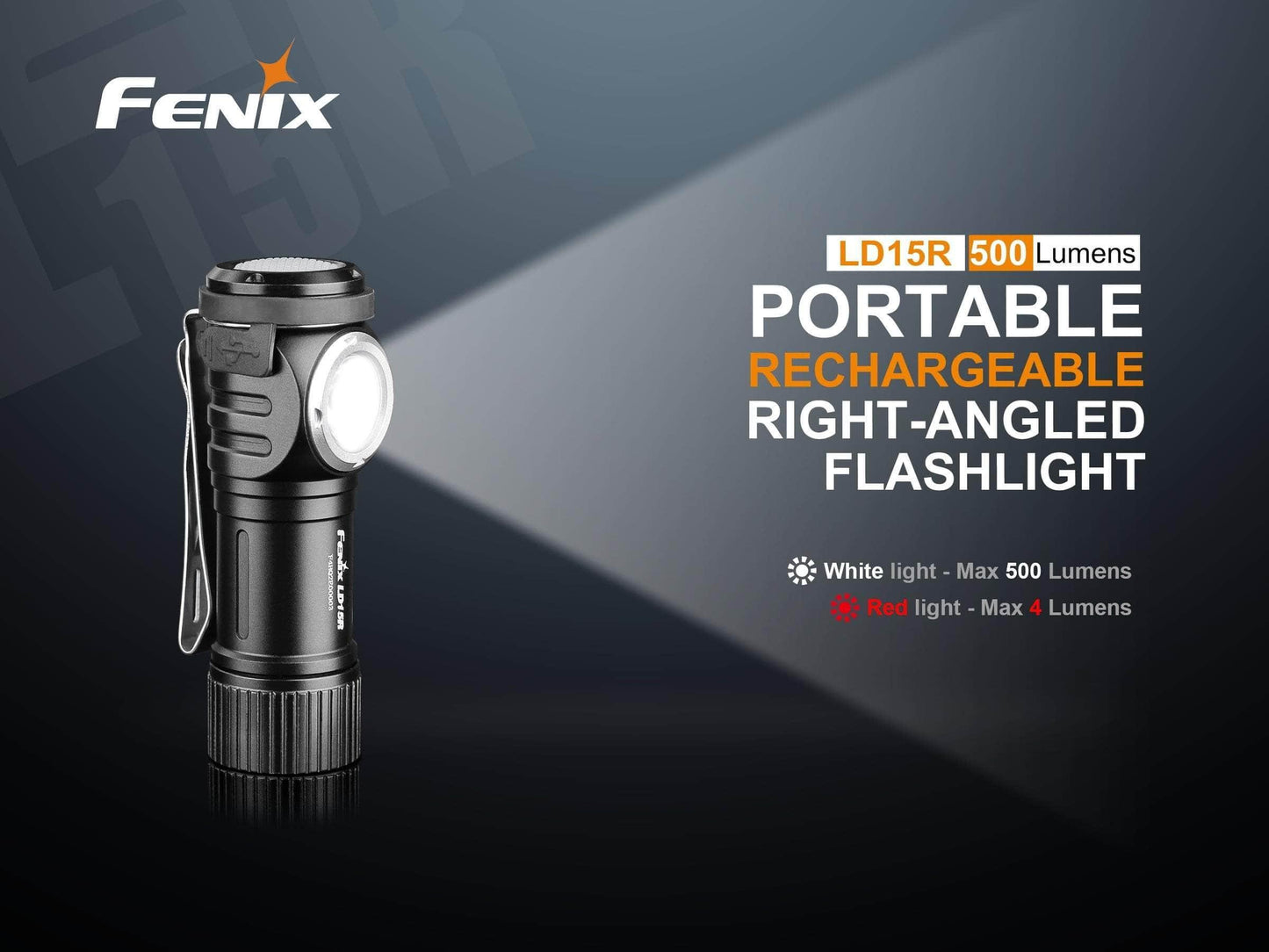 Fenix LD15R Lampe de poche LED Rechargeable à angle droit Site Officiel FENIX® - Votre boutique en ligne Fenix®
