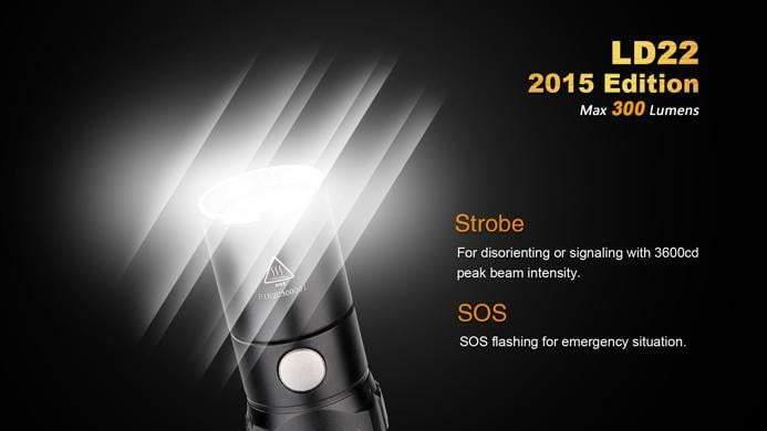 Fenix LD22 édition 2015 - 300 Lumens - avec Piles Site Officiel FENIX® - Votre boutique en ligne Fenix®