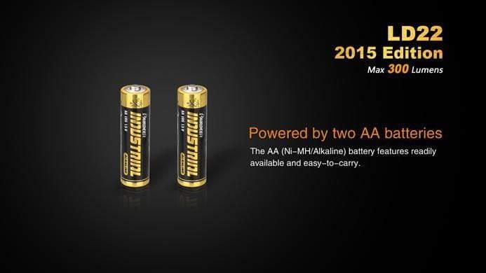 Fenix LD22 édition 2015 - 300 Lumens - avec Piles Site Officiel FENIX® - Votre boutique en ligne Fenix®