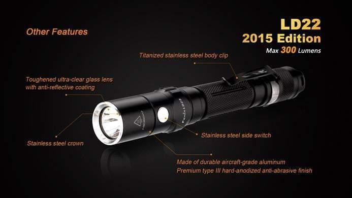 Fenix LD22 édition 2015 - 300 Lumens - avec Piles Site Officiel FENIX® - Votre boutique en ligne Fenix®