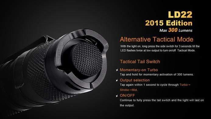 Fenix LD22 édition 2015 - 300 Lumens - avec Piles Site Officiel FENIX® - Votre boutique en ligne Fenix®