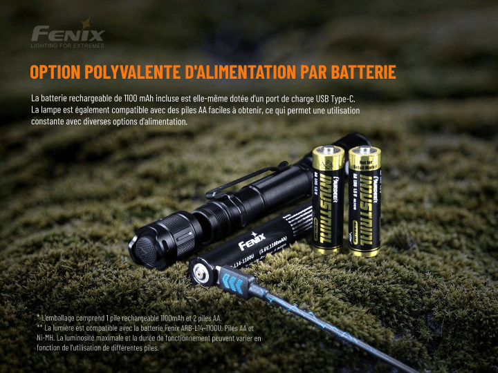 Fenix LD22 V2.0 - 800 Lumens - 214mètres de portée - Pack complet Revendeur Officiel Lampes FENIX depuis 2008 | Votre Boutique en ligne FENIX®