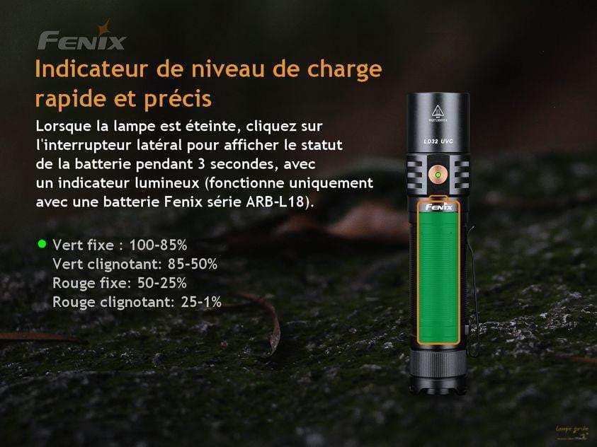 Fenix LD32 UVC - 1200 Lumens - UVC désinfection Virus et Bactéries - pack complet Site Officiel FENIX® - Votre boutique en ligne Fenix®