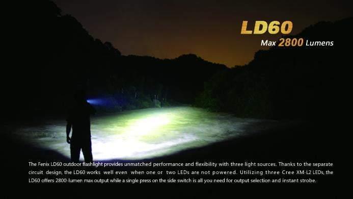 Fenix LD60 - 2800 Lumens Site Officiel FENIX® - Votre boutique en ligne Fenix®