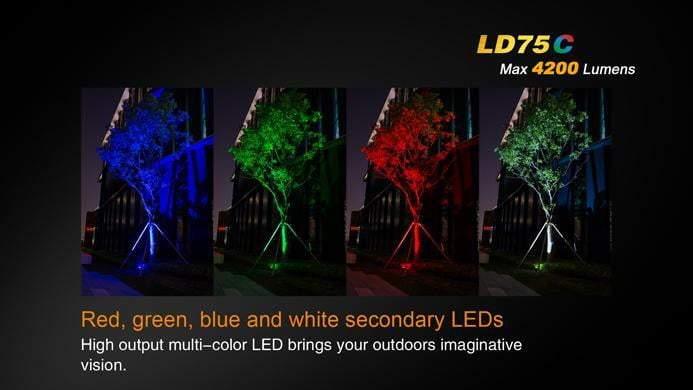 Fenix LD75C - 4 Couleurs - 4200 Lumens Site Officiel FENIX® - Votre boutique en ligne Fenix®