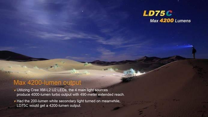 Fenix LD75C - 4 Couleurs - 4200 Lumens Site Officiel FENIX® - Votre boutique en ligne Fenix®