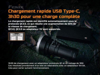 Fenix LR40R - 12 000 lumens - lampe compacte ultra puissante rechargeable avec batteries Site Officiel FENIX® - Votre boutique en ligne Fenix®