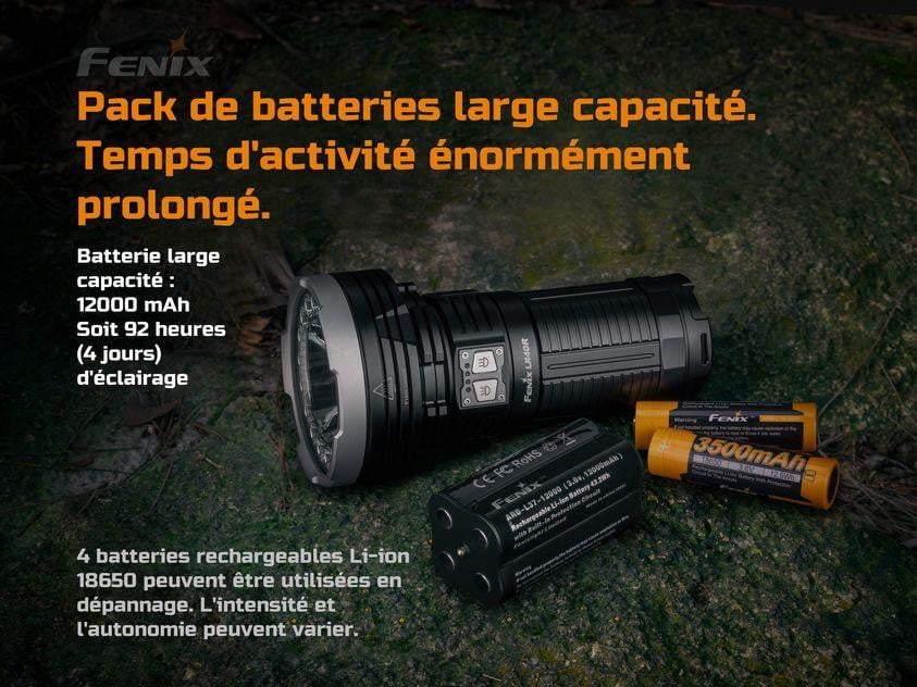 Fenix LR40R - 12 000 lumens - lampe compacte ultra puissante rechargeable avec batteries Site Officiel FENIX® - Votre boutique en ligne Fenix®