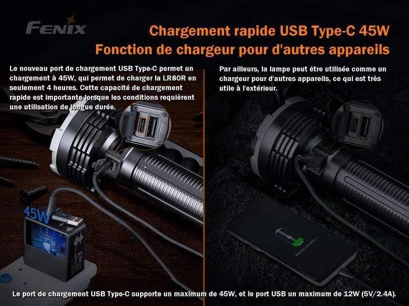 Fenix LR80R - 18 000 Lumens - lampe de recherche Site Officiel FENIX® - Votre boutique en ligne Fenix®