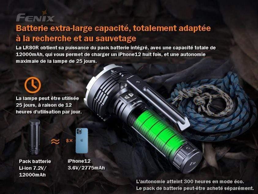 Fenix LR80R - 18 000 Lumens - lampe de recherche Site Officiel FENIX® - Votre boutique en ligne Fenix®