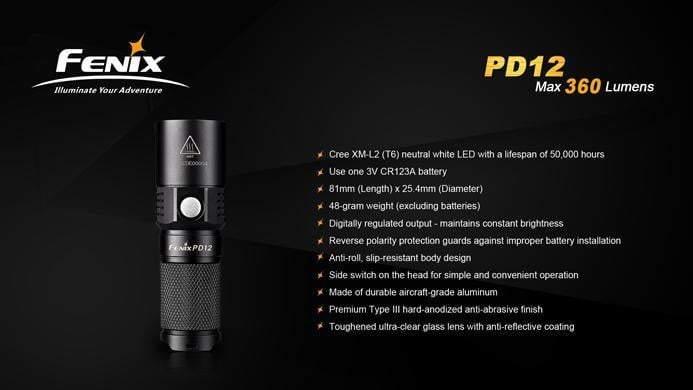 Fenix PD12 Site Officiel FENIX® - Votre boutique en ligne Fenix®