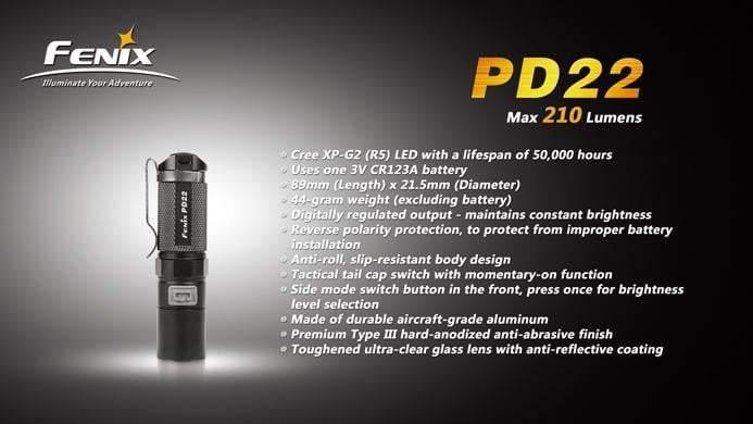 Fenix PD22 G2 Site Officiel FENIX® - Votre boutique en ligne Fenix®