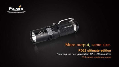 Fenix PD22UE Ultimate édition - 510 Lumens Site Officiel FENIX® - Votre boutique en ligne Fenix®