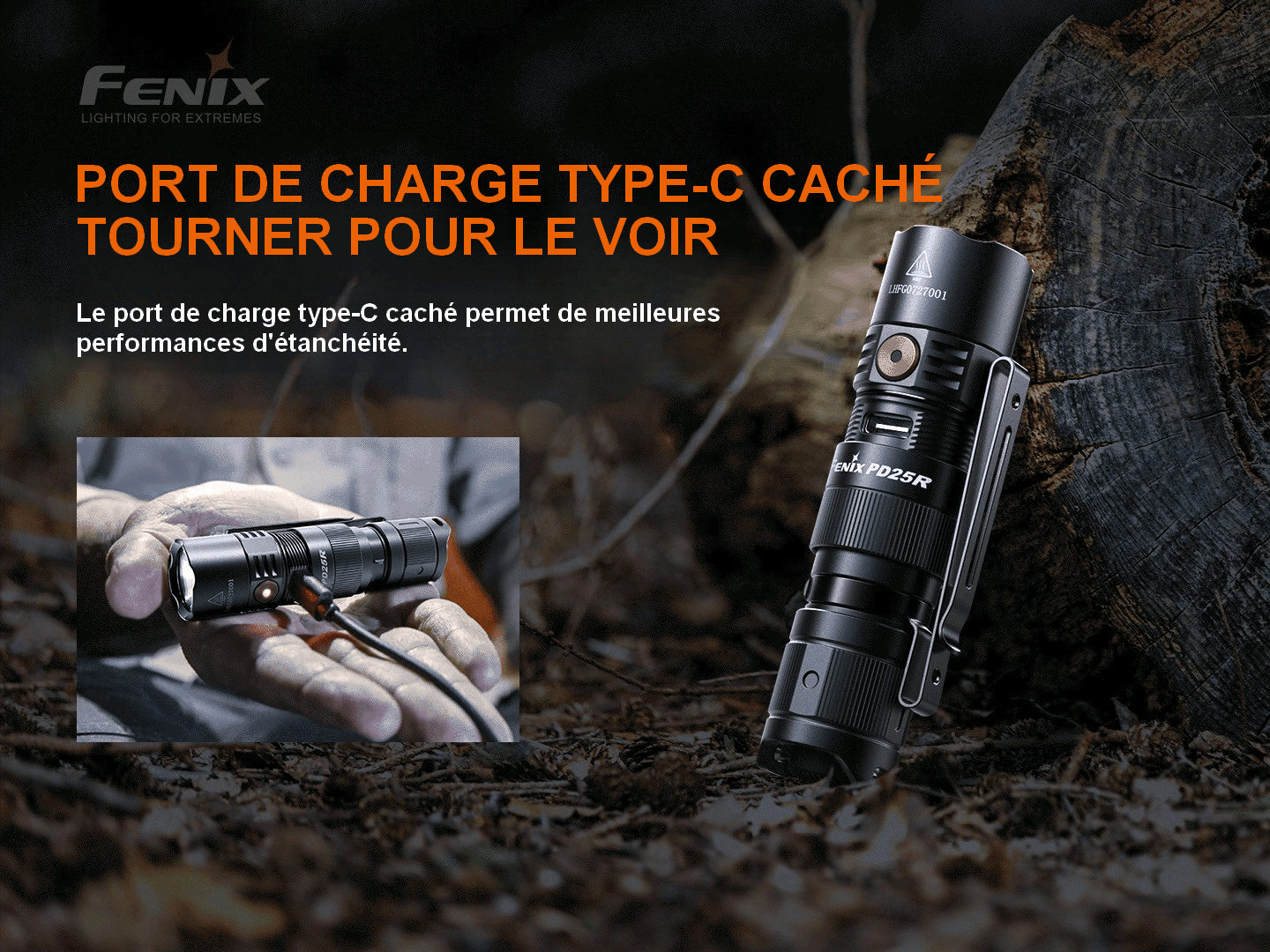 Fenix PD25R Rechargeable - Max 800 Lumens Revendeur Officiel Lampes FENIX depuis 2008 | Votre Boutique en ligne FENIX®