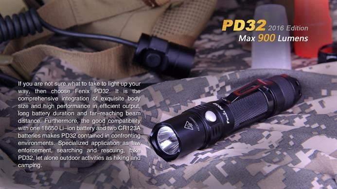 Fenix PD32 édition 2016 - 900 Lumens Site Officiel FENIX® - Votre boutique en ligne Fenix®