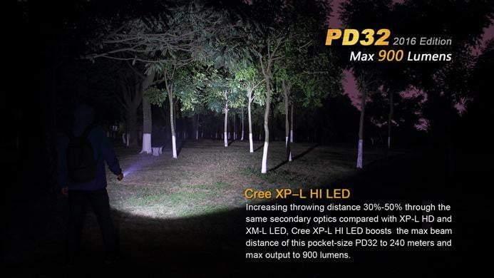 Fenix PD32 édition 2016 - 900 Lumens Site Officiel FENIX® - Votre boutique en ligne Fenix®