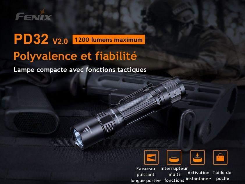 Fenix PD32 V2.0 - 1200 Lumens - 395 mètres Site Officiel FENIX® - Votre boutique en ligne Fenix®