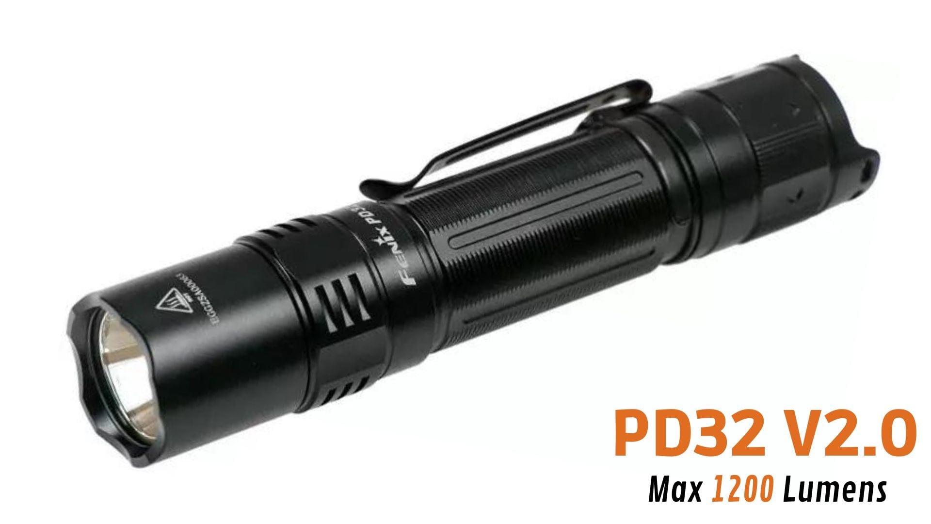 Fenix PD32 V2.0 - 1200 Lumens - 395 mètres Site Officiel FENIX® - Votre boutique en ligne Fenix®