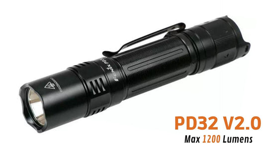 Fenix PD32 V2.0 - 1200 Lumens - 395 mètres Site Officiel FENIX® - Votre boutique en ligne Fenix®