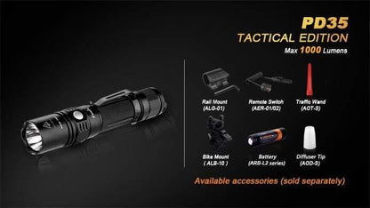 Fenix PD35 Tactical édition - 1000 Lumens Site Officiel FENIX® - Votre boutique en ligne Fenix®