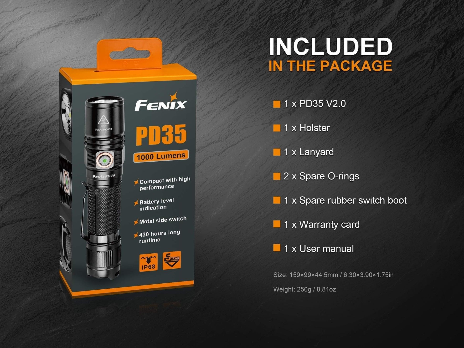 Fenix PD35 V2.0 - édition 2018 - 1000 Lumens - 250 mètres Site Officiel FENIX® - Votre boutique en ligne Fenix®