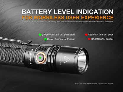 Fenix PD35 V2.0 - édition 2018 - 1000 Lumens - 250 mètres Site Officiel FENIX® - Votre boutique en ligne Fenix®