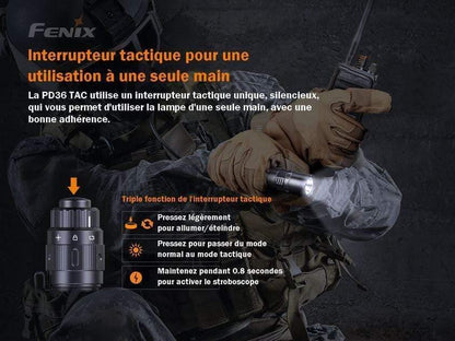 Fenix PD36 TAC - lampe tactique - 3000 lumens - pack complet Site Officiel FENIX® - Votre boutique en ligne Fenix®