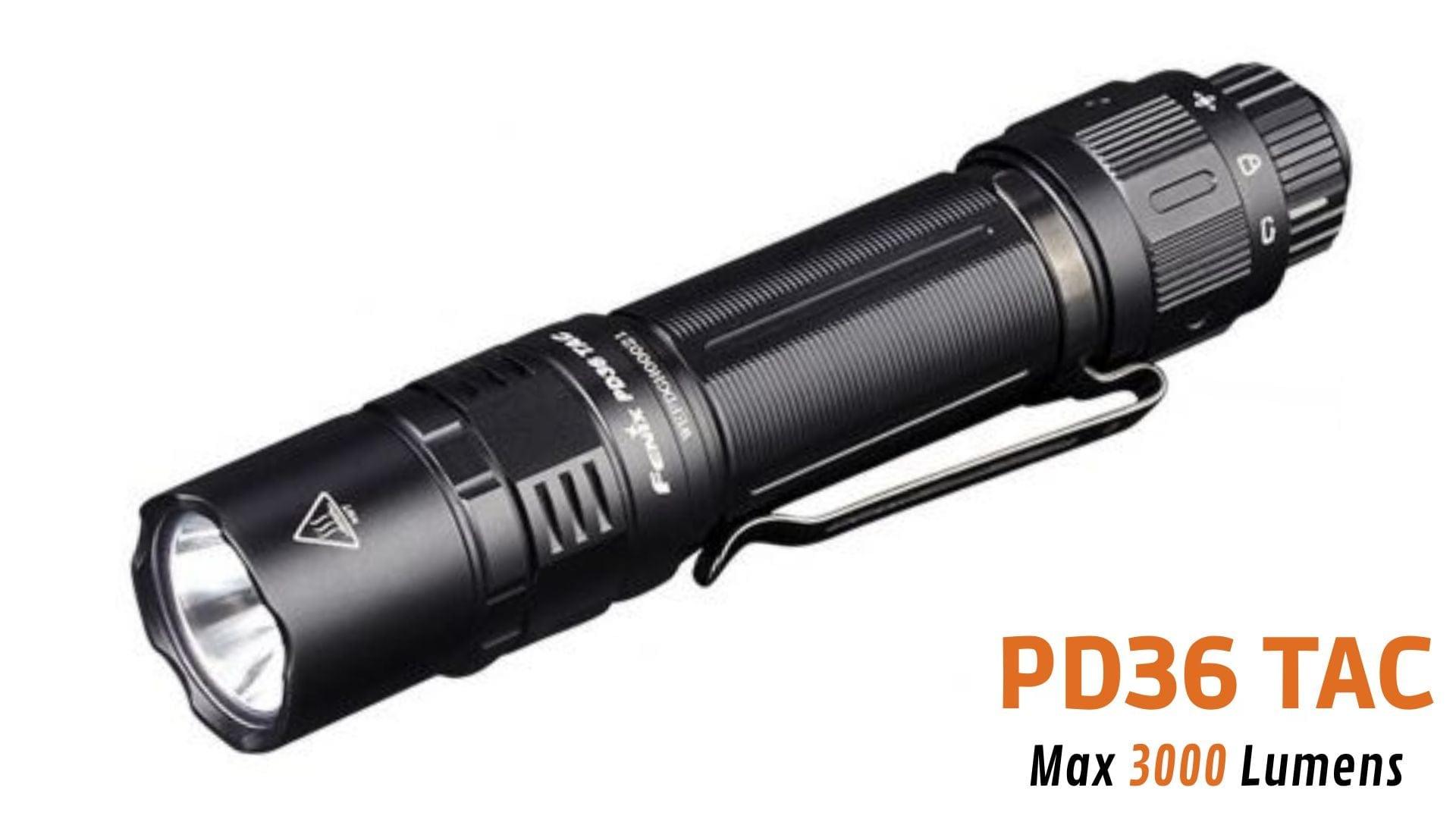 Fenix PD36 TAC - lampe tactique - 3000 lumens - pack complet Site Officiel FENIX® - Votre boutique en ligne Fenix®