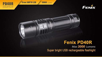 Fenix PD40R - Rechargeable USB - 3000 Lumens - 7H25 à 350 Lumens ! Site Officiel FENIX® - Votre boutique en ligne Fenix®