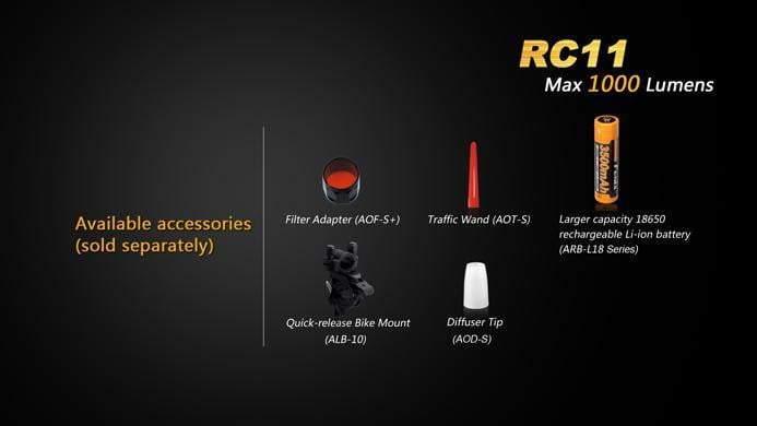 Fenix RC11 - 1000 Lumens Rechargeable Site Officiel FENIX® - Votre boutique en ligne Fenix®