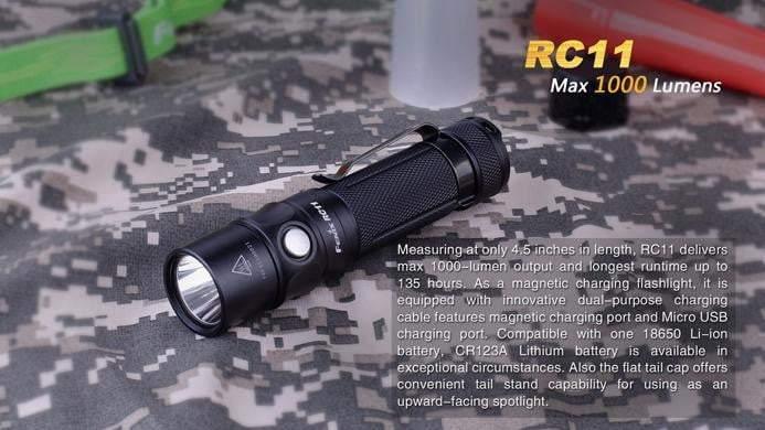 Fenix RC11 - 1000 Lumens Rechargeable Site Officiel FENIX® - Votre boutique en ligne Fenix®
