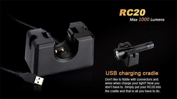 Fenix RC20 - lampe torche rechargeable - batterie incluse Site Officiel FENIX® - Votre boutique en ligne Fenix®