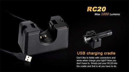 Fenix RC20 - lampe torche rechargeable - batterie incluse Site Officiel FENIX® - Votre boutique en ligne Fenix®