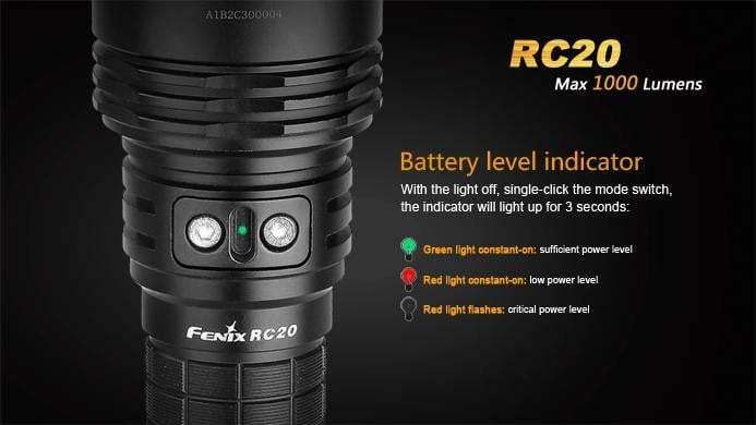 Fenix RC20 - lampe torche rechargeable - batterie incluse Site Officiel FENIX® - Votre boutique en ligne Fenix®
