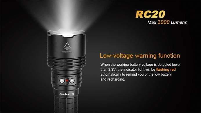 Fenix RC20 - lampe torche rechargeable - batterie incluse Site Officiel FENIX® - Votre boutique en ligne Fenix®
