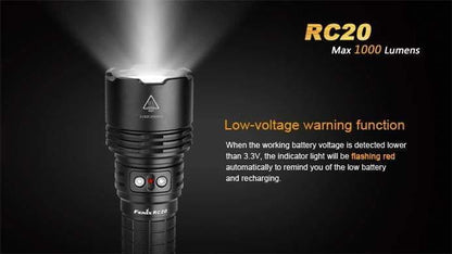 Fenix RC20 - lampe torche rechargeable - batterie incluse Site Officiel FENIX® - Votre boutique en ligne Fenix®