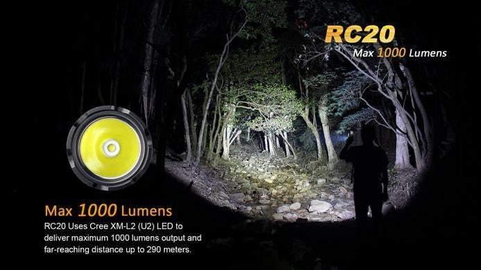 Fenix RC20 - lampe torche rechargeable - batterie incluse Site Officiel FENIX® - Votre boutique en ligne Fenix®