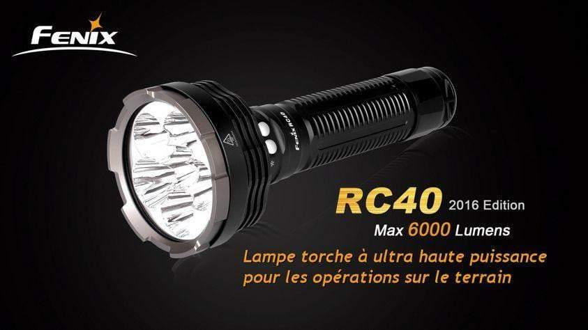 Fenix RC40 édition 2016 - 6000 Lumens - rechargeable avec pile et chargeur Site Officiel FENIX® - Votre boutique en ligne Fenix®