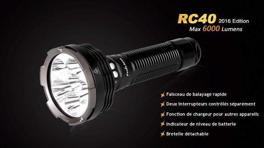 Fenix RC40 édition 2016 - 6000 Lumens - rechargeable avec pile et chargeur Site Officiel FENIX® - Votre boutique en ligne Fenix®