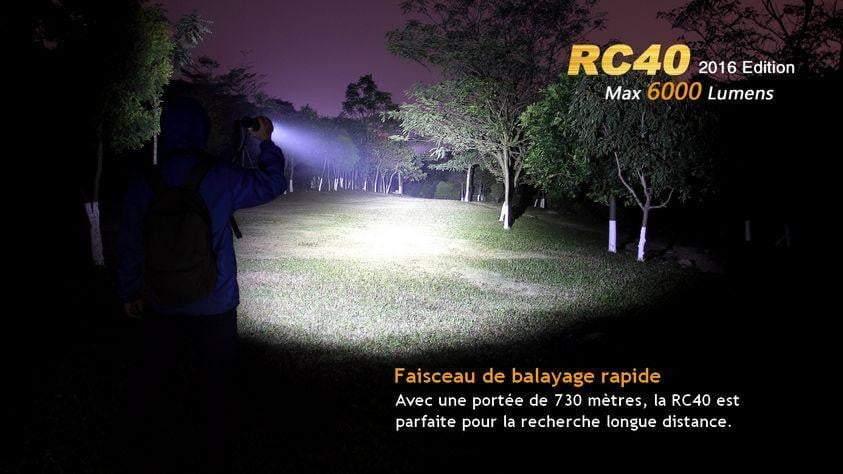 Fenix RC40 édition 2016 - 6000 Lumens - rechargeable avec pile et chargeur Site Officiel FENIX® - Votre boutique en ligne Fenix®