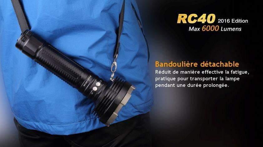 Fenix RC40 édition 2016 - 6000 Lumens - rechargeable avec pile et chargeur Site Officiel FENIX® - Votre boutique en ligne Fenix®
