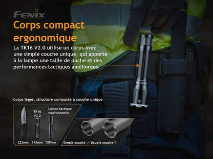 Fenix TK16 V2.0 - 3100 Lumens - double commutateur arrière - pack complet Site Officiel FENIX® - Votre boutique en ligne Fenix®