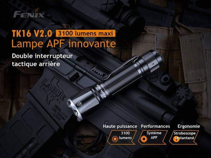 Fenix TK16 V2.0 - 3100 Lumens - double commutateur arrière - pack complet Site Officiel FENIX® - Votre boutique en ligne Fenix®