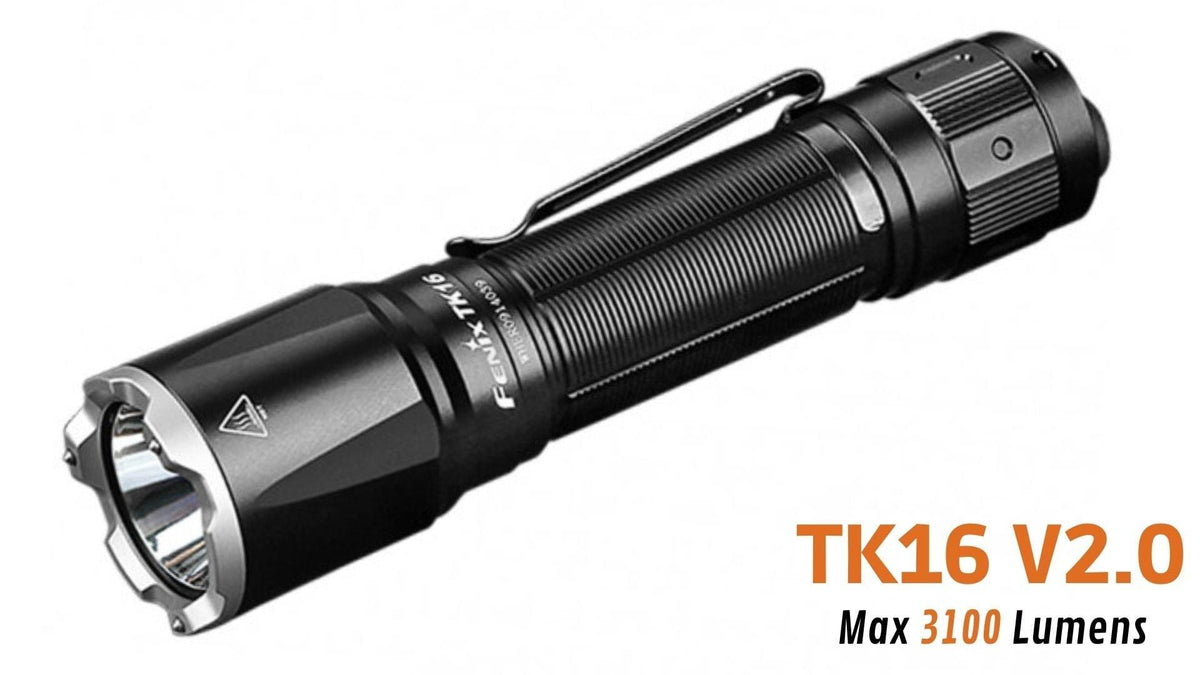Lampe Torche Tactique Fenix TK16 V2.0 - 3100 Lumens, Noire, Neuve Dans Son Emballage