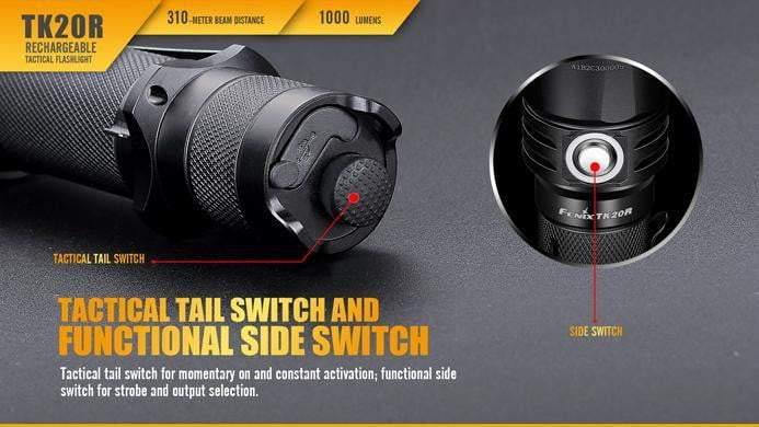 Fenix TK20R - Lampe torche rechargeable - 1000 Lumens + pile rechargeable incluse Site Officiel FENIX® - Votre boutique en ligne Fenix®